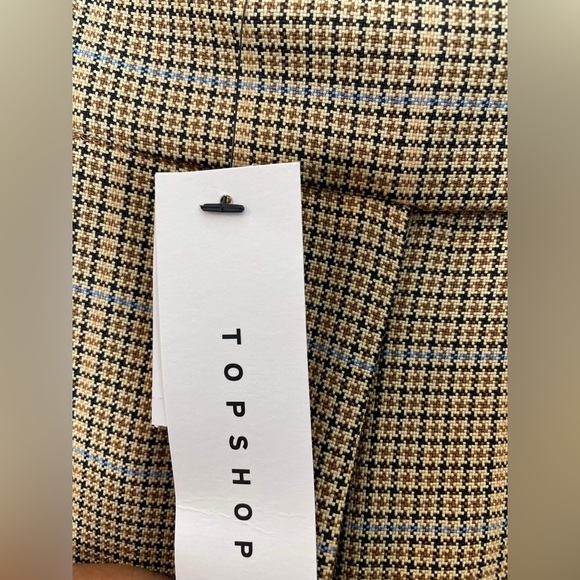 Plaid straight leg wide leg high wasted trousers size 6 - Picture 4 of 9